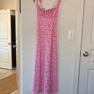 Bundle 2 for $20 | Pink floral Print Maxi Dress